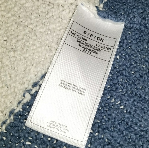 Roxy Blue White Stripe Cardigan Long Sleeves Small - Picture 5 of 5